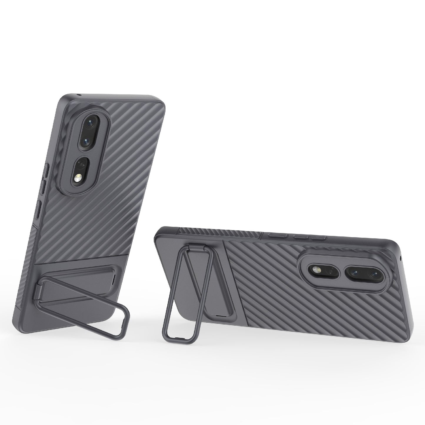 Rugged TPU Phone Case for Honor 80 Pro 5G Anti-Drop Shockproof Kickstand Phone Cover