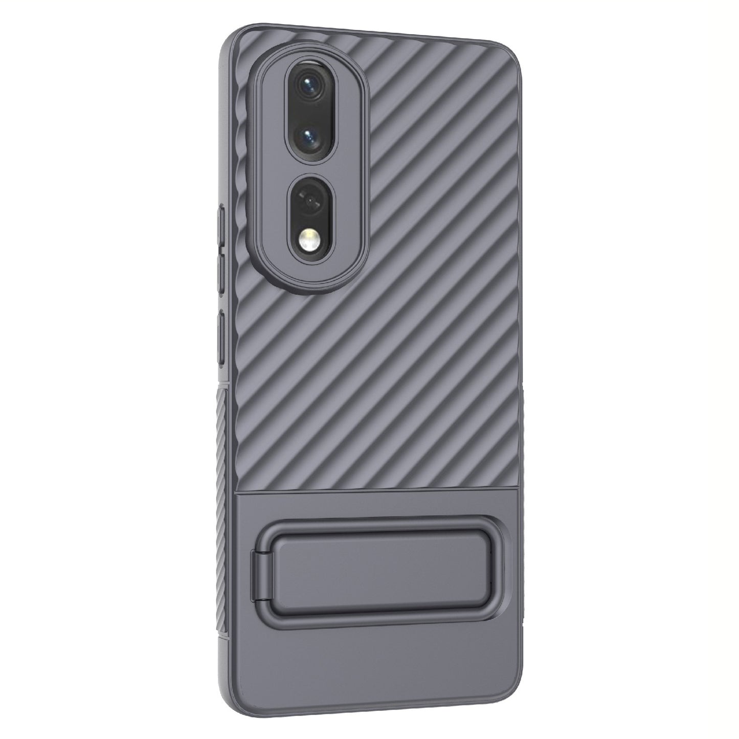 Rugged TPU Phone Case for Honor 80 Pro 5G Anti-Drop Shockproof Kickstand Phone Cover