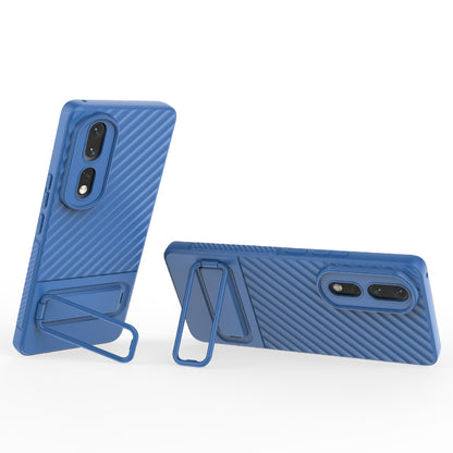 Rugged TPU Phone Case for Honor 80 Pro 5G Anti-Drop Shockproof Kickstand Phone Cover