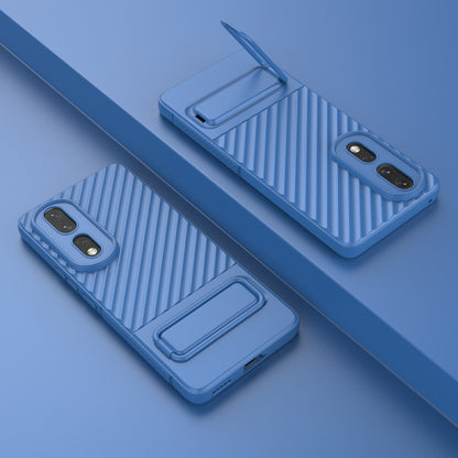 Rugged TPU Phone Case for Honor 80 Pro 5G Anti-Drop Shockproof Kickstand Phone Cover