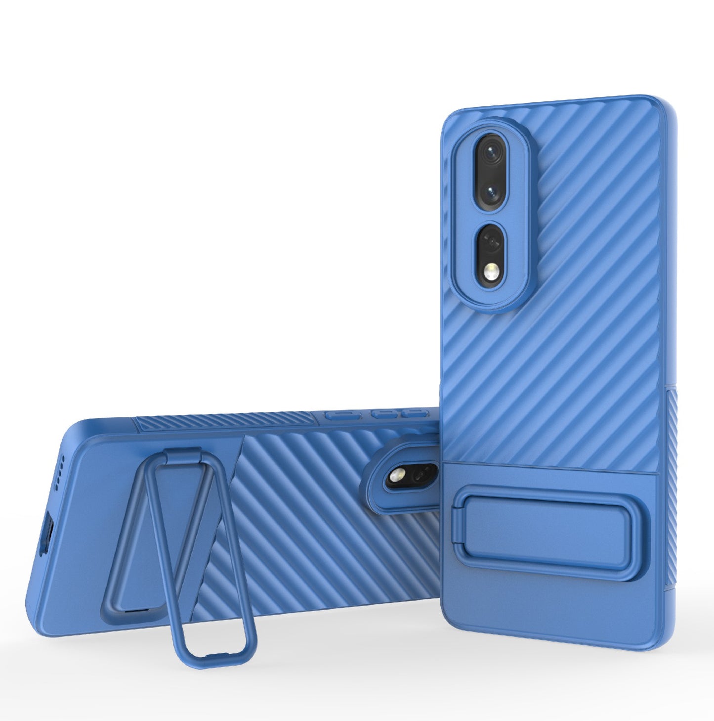 Rugged TPU Phone Case for Honor 80 Pro 5G Anti-Drop Shockproof Kickstand Phone Cover