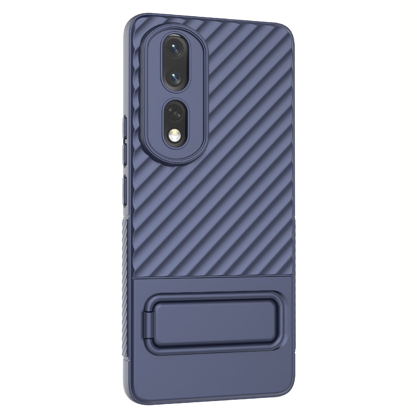 Rugged TPU Phone Case for Honor 80 Pro 5G Anti-Drop Shockproof Kickstand Phone Cover