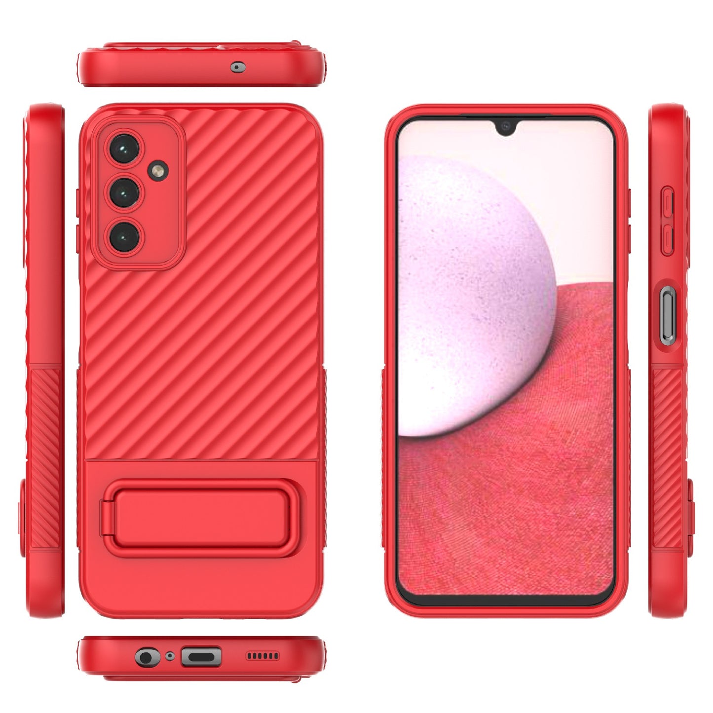 Protective Case for Samsung Galaxy A14 5G Anti-Scratch TPU Phone Shell Kickstand Phone Cover