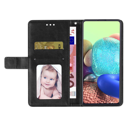 HT01 For Sony Xperia 10 V TPU+PU Leather Phone Case Imprinted Y-shaped Line Flip Stand Wallet Cover