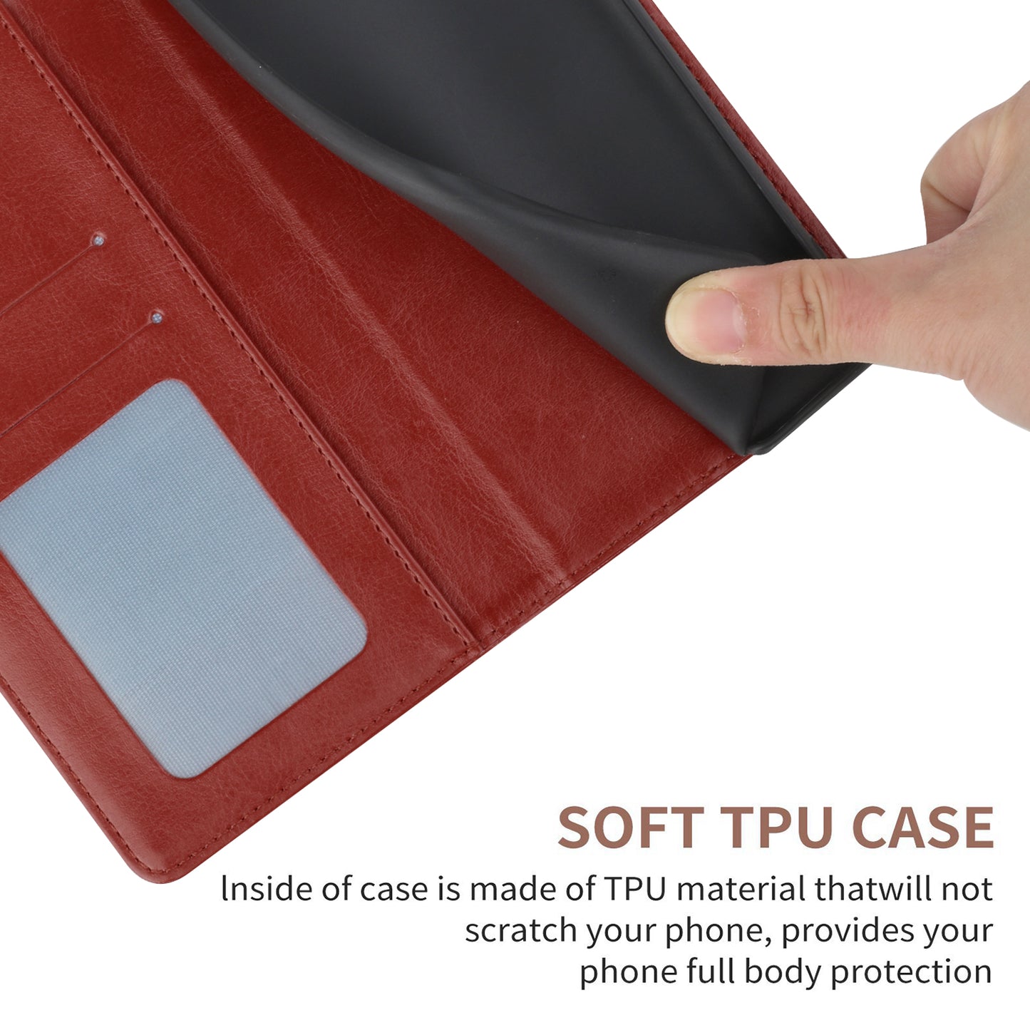 HT01 For Sony Xperia 10 V TPU+PU Leather Phone Case Imprinted Y-shaped Line Flip Stand Wallet Cover