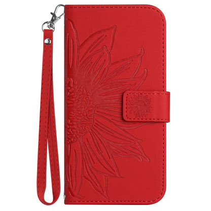 HT04 For Xiaomi 13 Ultra Anti-Dust Sunflower Pattern Wallet Cover PU Leather Stand Phone Case with Hand Strap