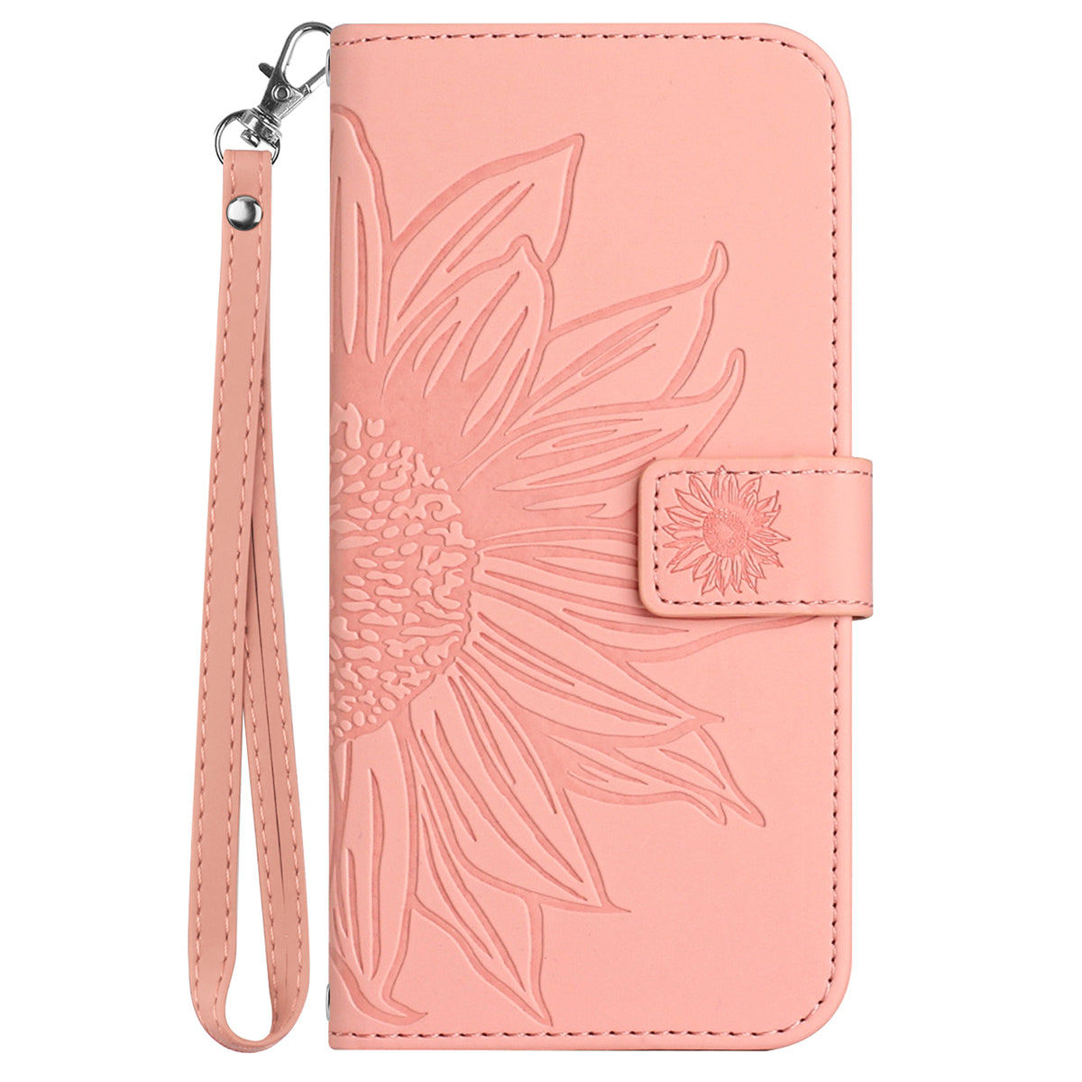 HT04 For Xiaomi 13 Ultra Anti-Dust Sunflower Pattern Wallet Cover PU Leather Stand Phone Case with Hand Strap