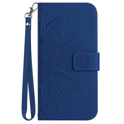 HT04 For Xiaomi 13 Ultra Anti-Dust Sunflower Pattern Wallet Cover PU Leather Stand Phone Case with Hand Strap