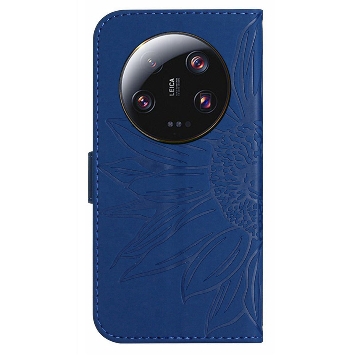 HT04 For Xiaomi 13 Ultra Anti-Dust Sunflower Pattern Wallet Cover PU Leather Stand Phone Case with Hand Strap