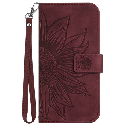 HT04 For Xiaomi 13 Ultra Anti-Dust Sunflower Pattern Wallet Cover PU Leather Stand Phone Case with Hand Strap