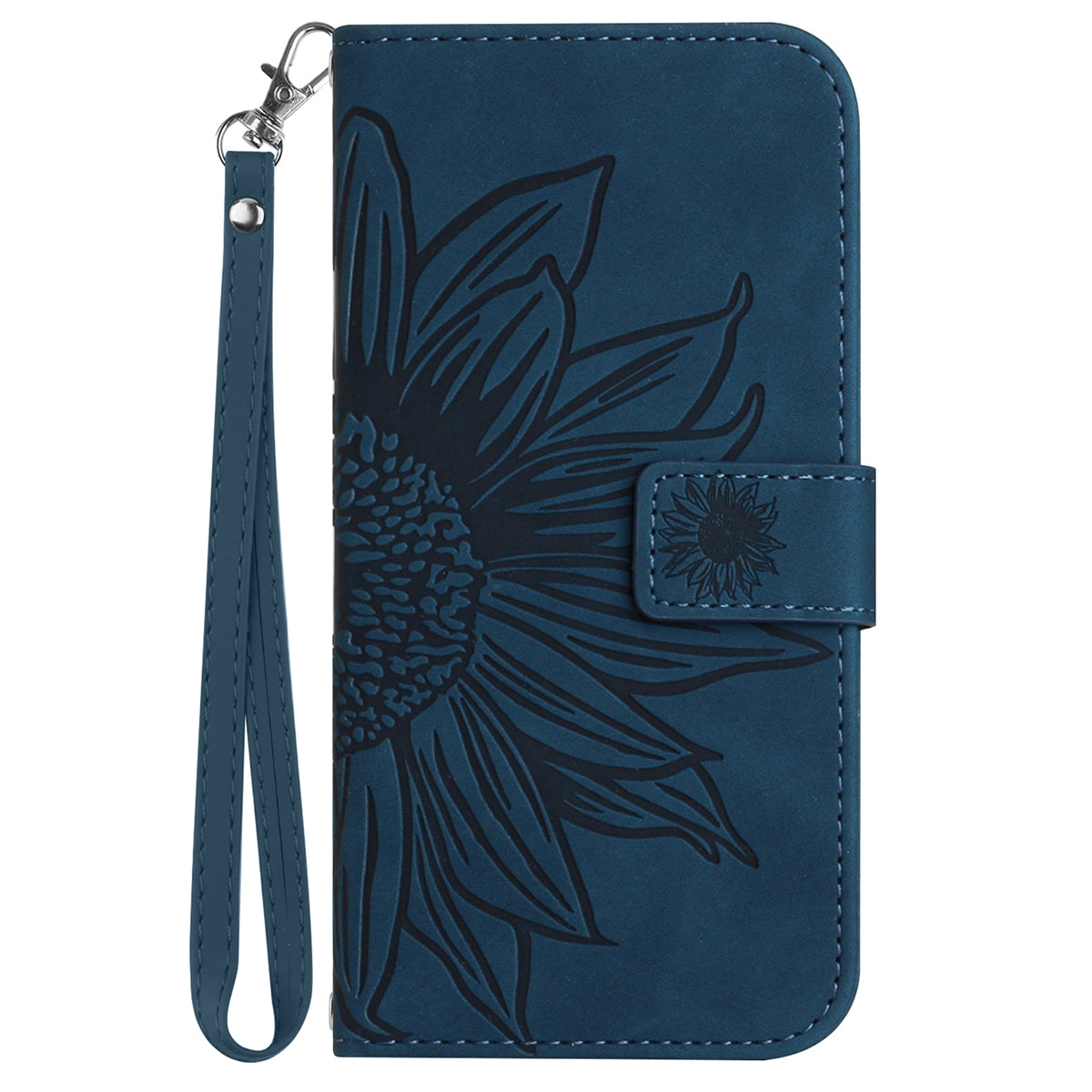 HT04 For Xiaomi 13 Ultra Anti-Dust Sunflower Pattern Wallet Cover PU Leather Stand Phone Case with Hand Strap