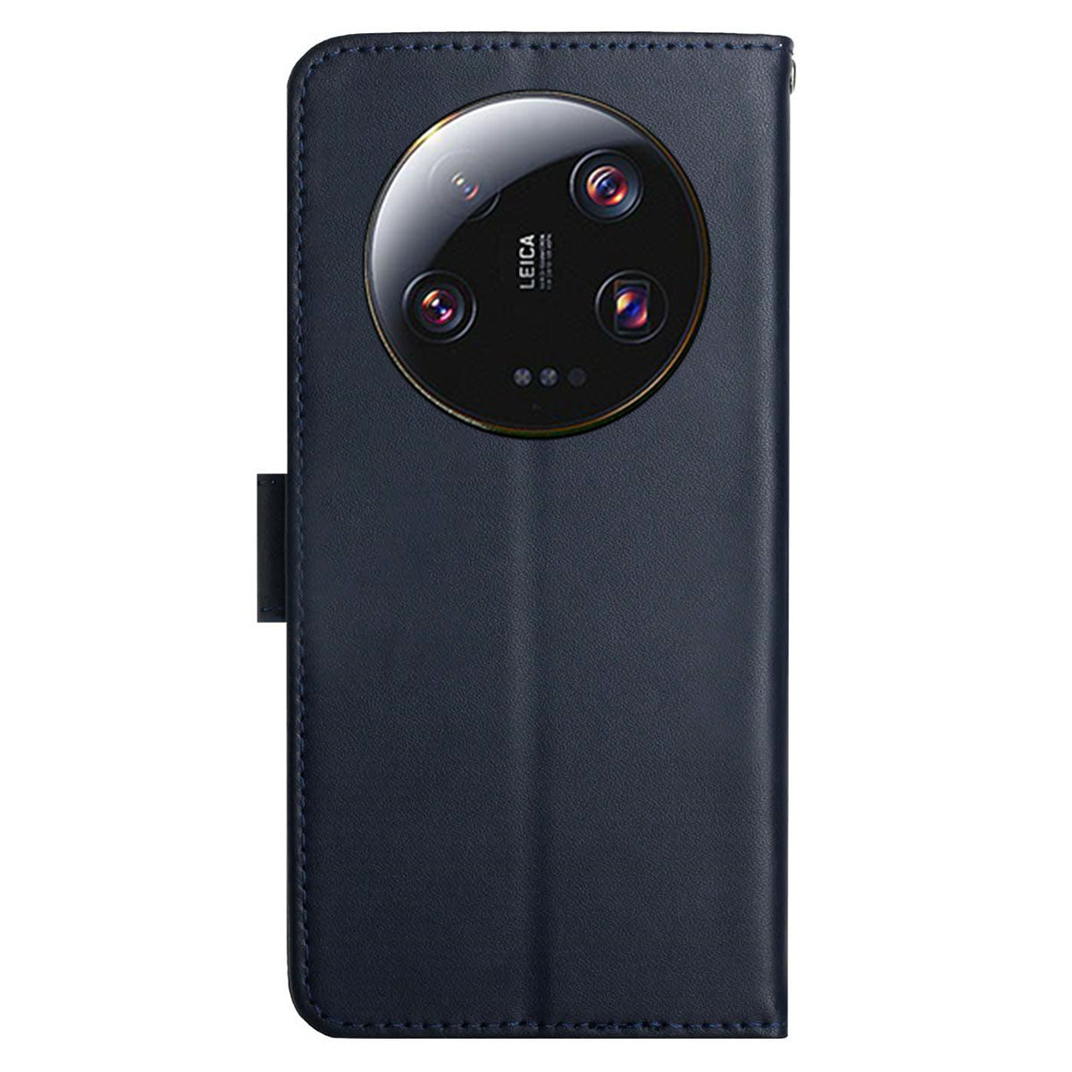 HT02 Nappa Texture Phone Cover for Xiaomi 13 Ultra , Stand Wallet Genuine Cow Leather Phone Case