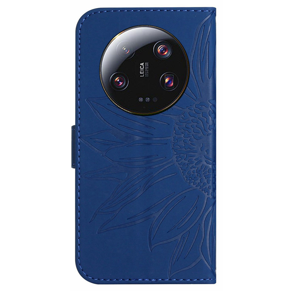 HT04 For Xiaomi 13 Ultra Stand Phone Case Wallet Sunflower Pattern Skin-touch Leather Cover with Shoulder Strap