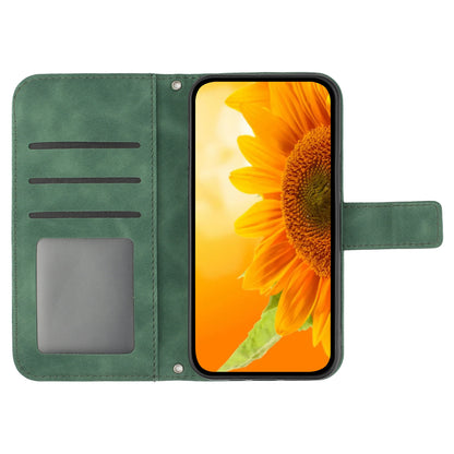 HT04 For Xiaomi 13 Ultra Stand Phone Case Wallet Sunflower Pattern Skin-touch Leather Cover with Shoulder Strap