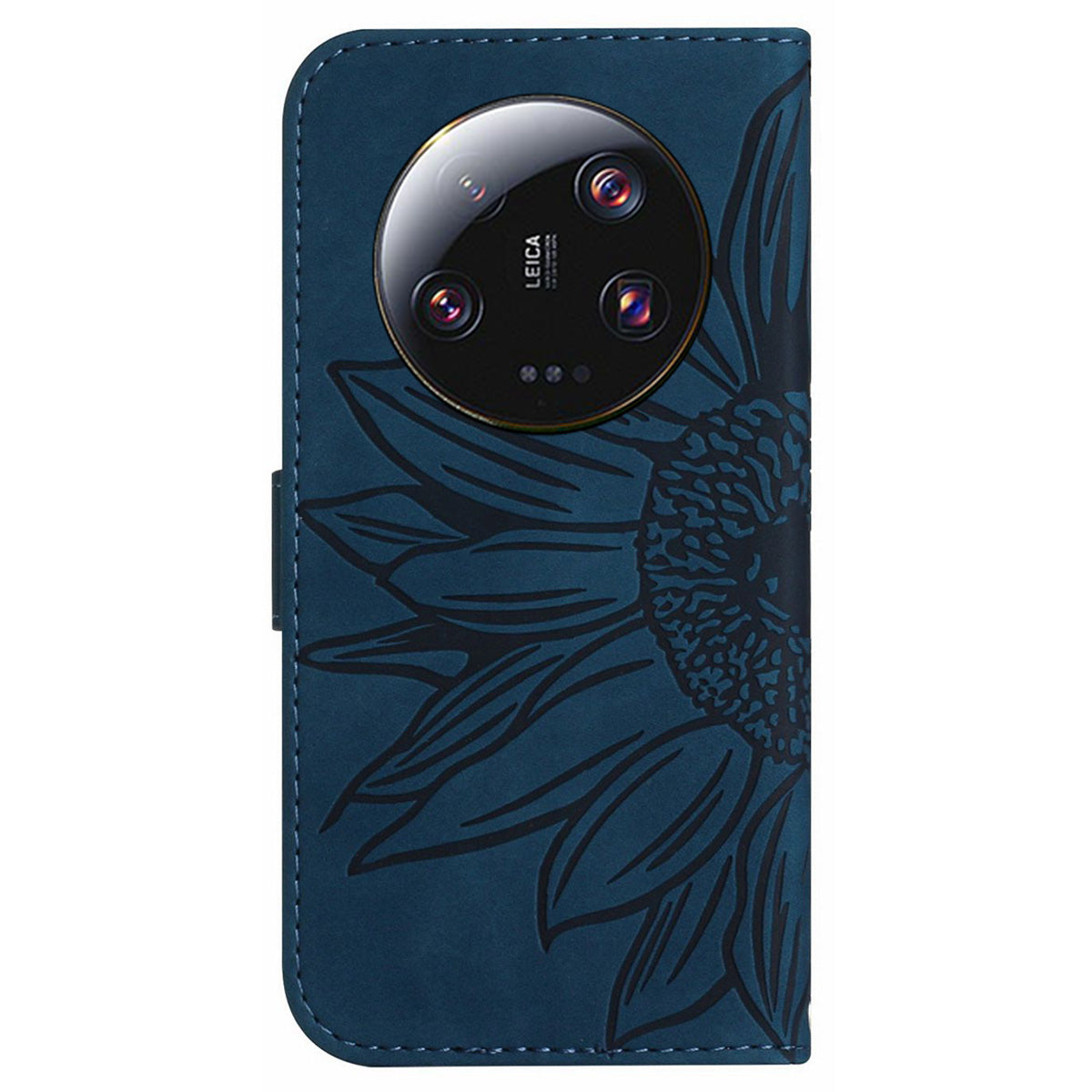 HT04 For Xiaomi 13 Ultra Stand Phone Case Wallet Sunflower Pattern Skin-touch Leather Cover with Shoulder Strap