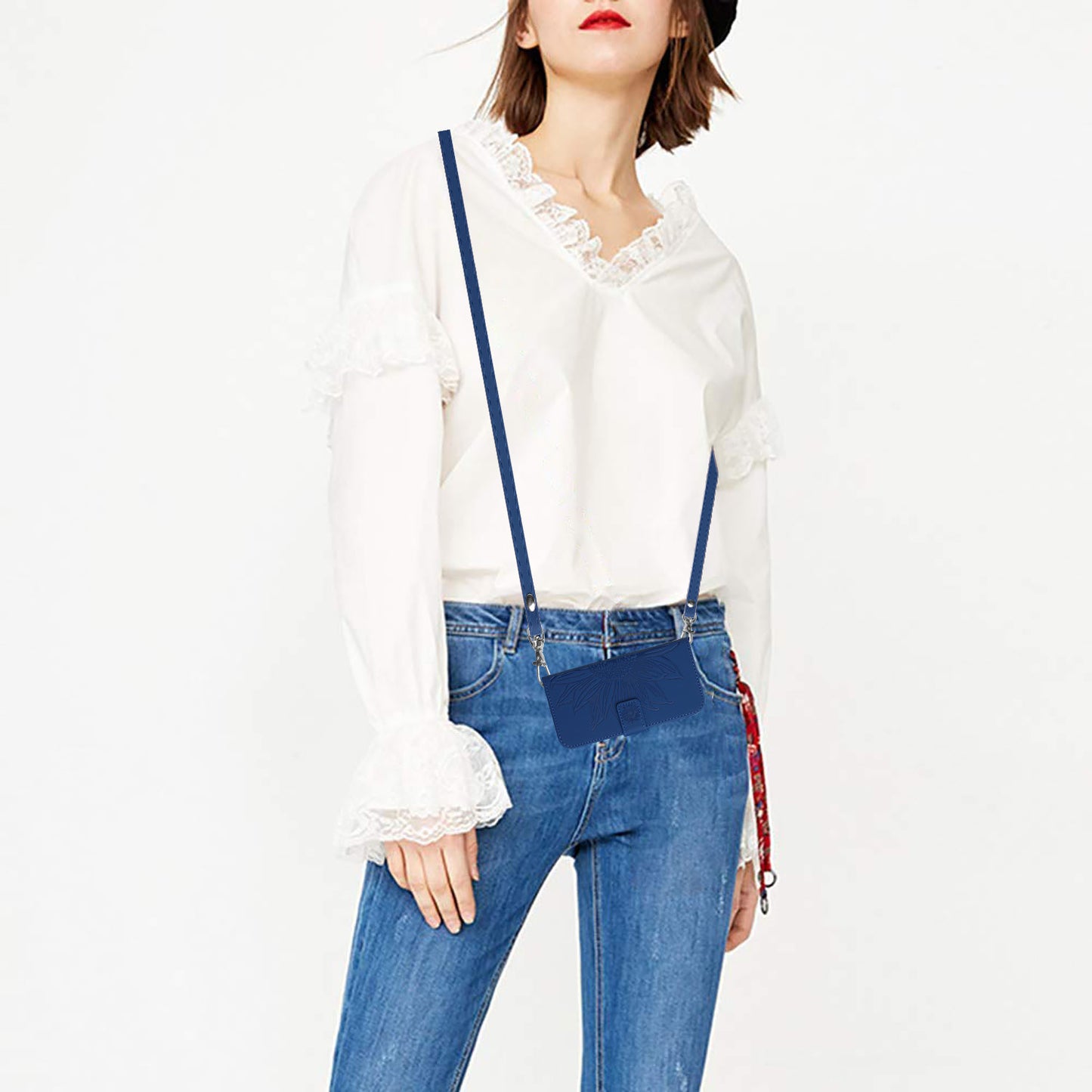 HT04 PU Leather Case for Sony Xperia 10 V , Sunflower Pattern Wallet Stand Phone Cover with Shoulder Strap