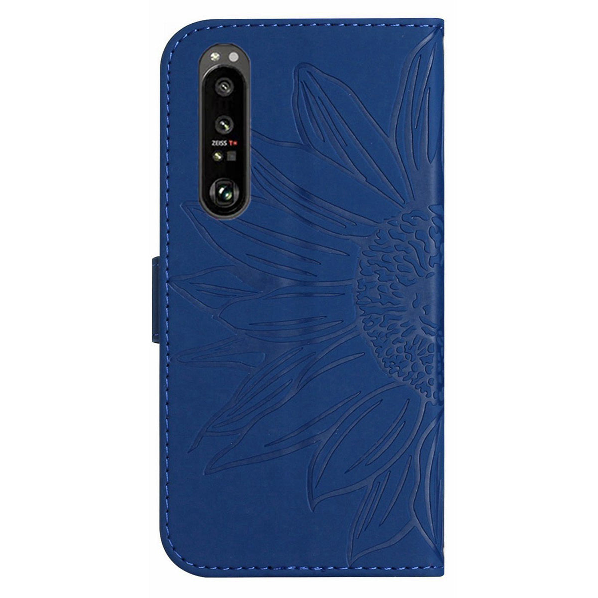 HT04 For Sony Xperia 1 V Sunflower Pattern Phone Case PU Leather Stand Wallet Cover with Shoulder Strap