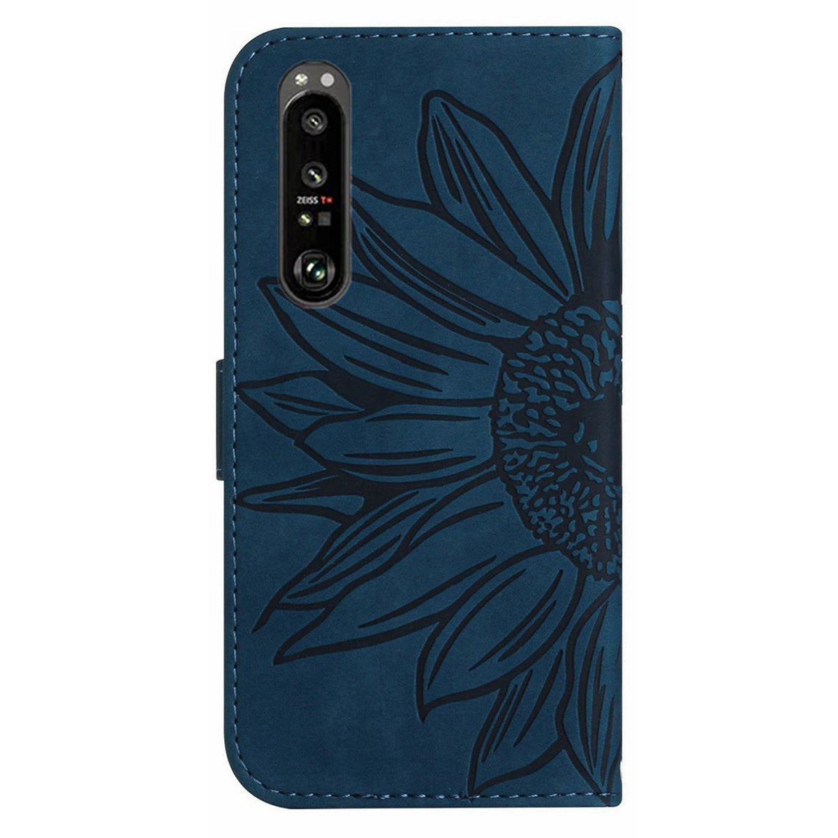 HT04 For Sony Xperia 1 V Sunflower Pattern Phone Case PU Leather Stand Wallet Cover with Shoulder Strap