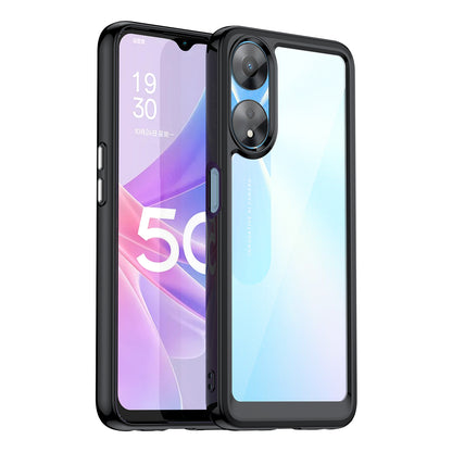 Cell Phone Shell for Oppo A58 5G , Anti-Dust TPU+Acrylic Phone Case Protective Cover