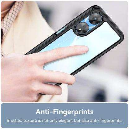 Cell Phone Shell for Oppo A58 5G , Anti-Dust TPU+Acrylic Phone Case Protective Cover