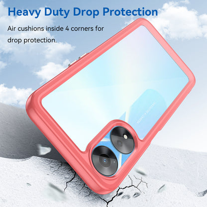 Cell Phone Shell for Oppo A58 5G , Anti-Dust TPU+Acrylic Phone Case Protective Cover