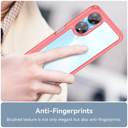 Cell Phone Shell for Oppo A58 5G , Anti-Dust TPU+Acrylic Phone Case Protective Cover