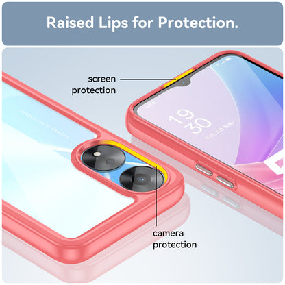 Cell Phone Shell for Oppo A58 5G , Anti-Dust TPU+Acrylic Phone Case Protective Cover