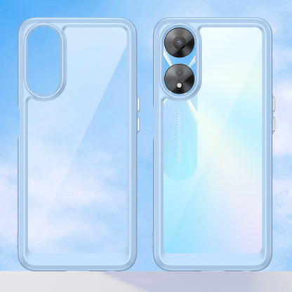 Cell Phone Shell for Oppo A58 5G , Anti-Dust TPU+Acrylic Phone Case Protective Cover