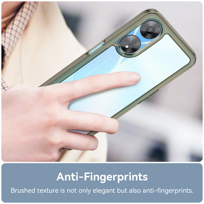 Cell Phone Shell for Oppo A58 5G , Anti-Dust TPU+Acrylic Phone Case Protective Cover