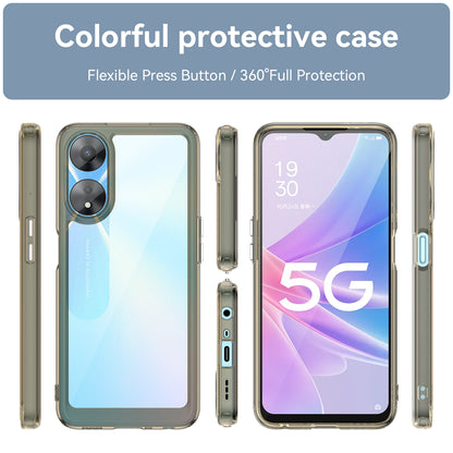 Cell Phone Shell for Oppo A58 5G , Anti-Dust TPU+Acrylic Phone Case Protective Cover