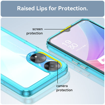 Cell Phone Shell for Oppo A58 5G , Anti-Dust TPU+Acrylic Phone Case Protective Cover
