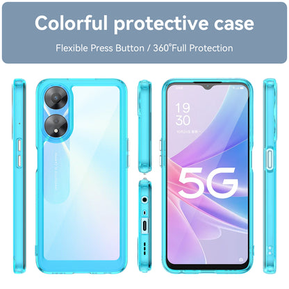 Cell Phone Shell for Oppo A58 5G , Anti-Dust TPU+Acrylic Phone Case Protective Cover
