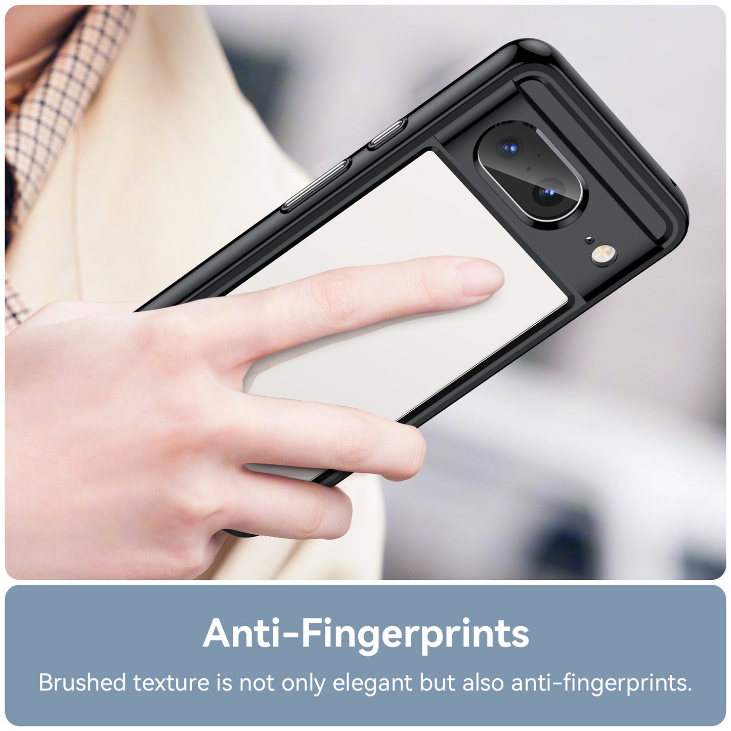 For Google Pixel 8 Flexible TPU+Hard Acrylic Phone Case Anti-Scratch Cell Phone Shell Cover