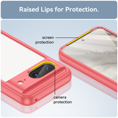 For Google Pixel 8 Flexible TPU+Hard Acrylic Phone Case Anti-Scratch Cell Phone Shell Cover