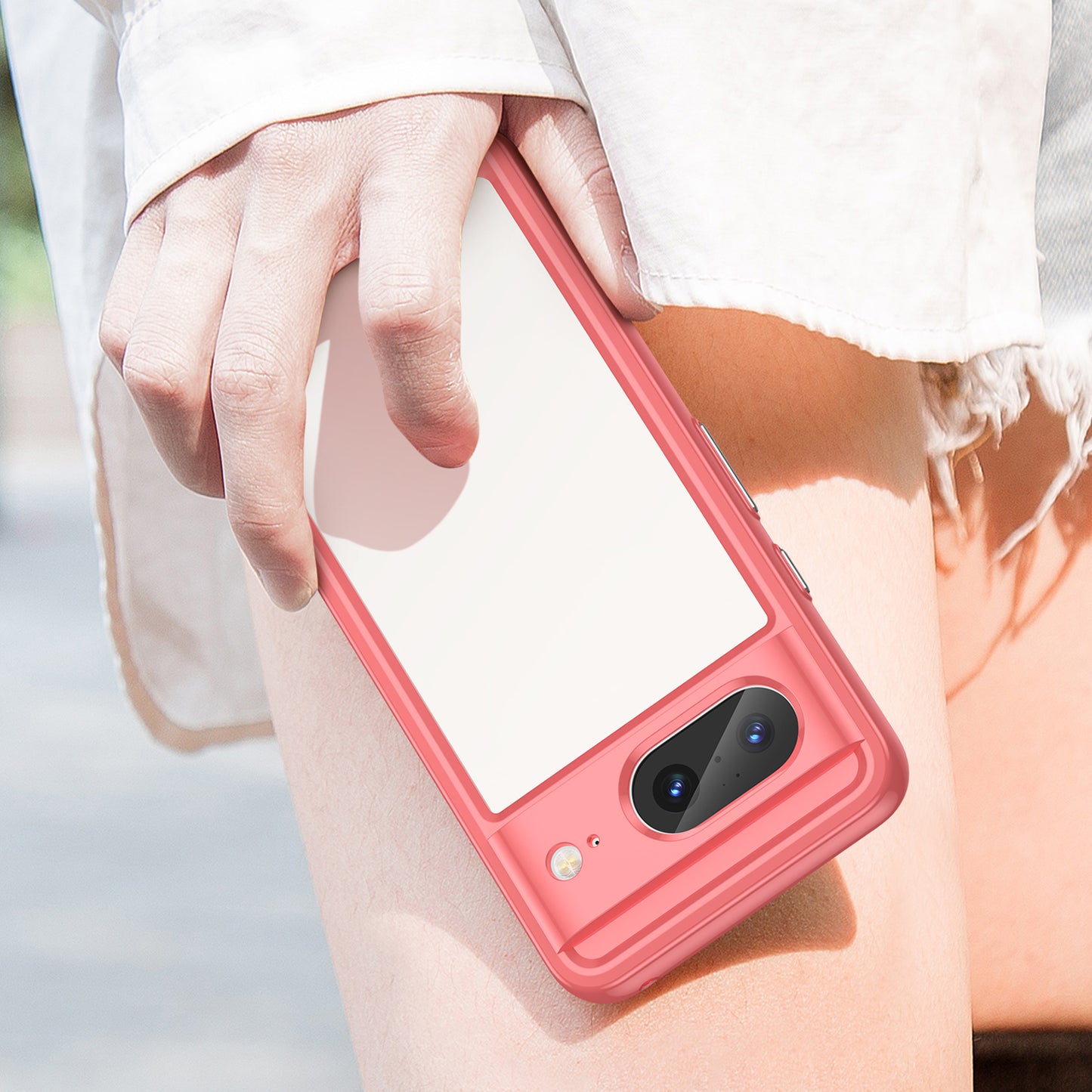 For Google Pixel 8 Flexible TPU+Hard Acrylic Phone Case Anti-Scratch Cell Phone Shell Cover