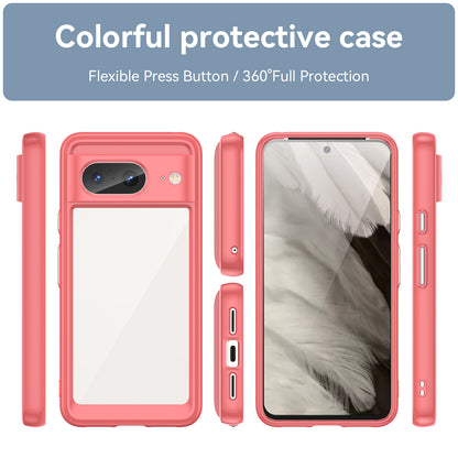 For Google Pixel 8 Flexible TPU+Hard Acrylic Phone Case Anti-Scratch Cell Phone Shell Cover
