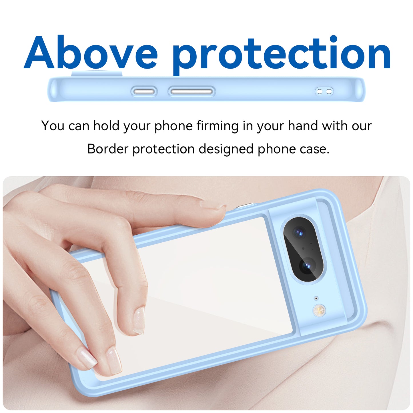 For Google Pixel 8 Flexible TPU+Hard Acrylic Phone Case Anti-Scratch Cell Phone Shell Cover