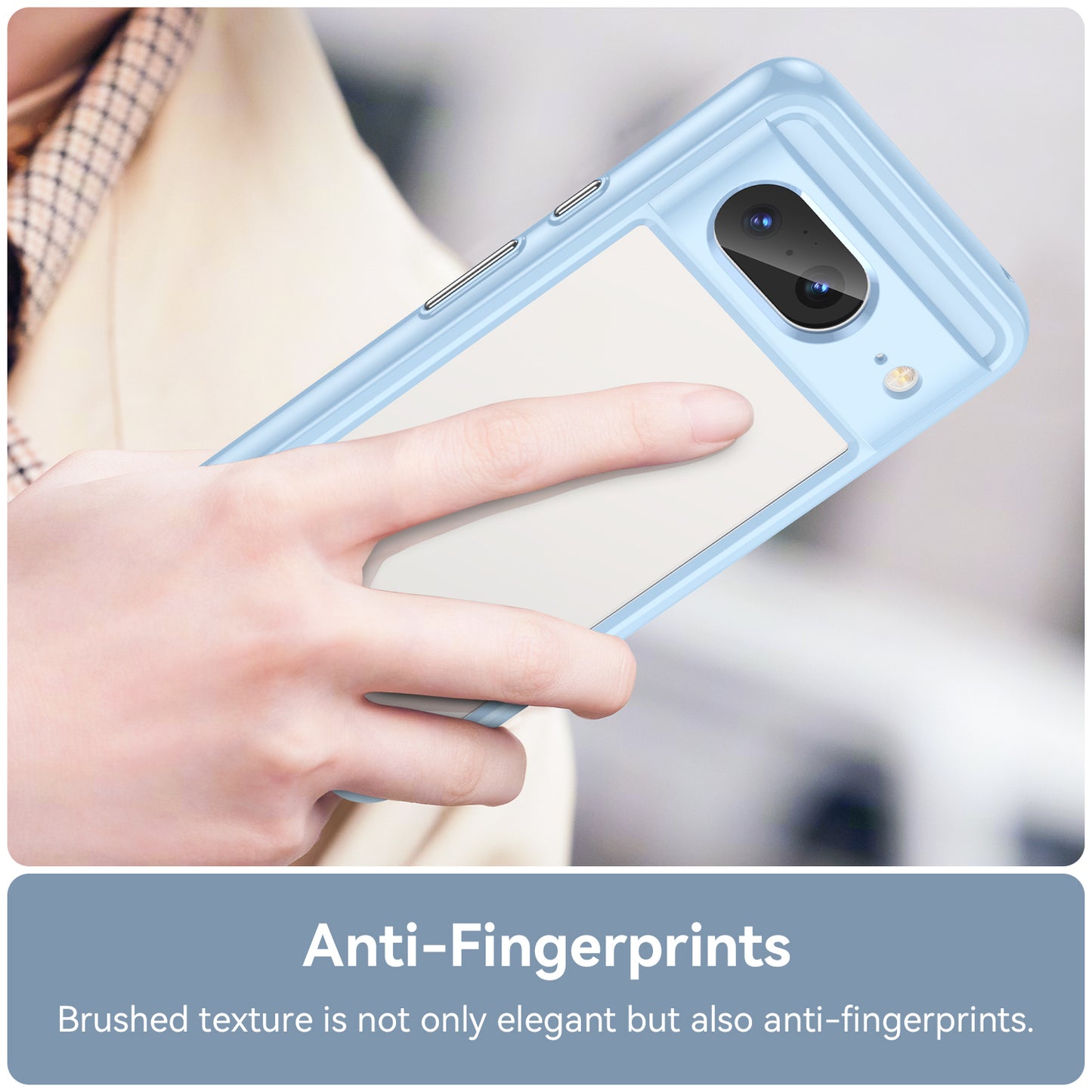 For Google Pixel 8 Flexible TPU+Hard Acrylic Phone Case Anti-Scratch Cell Phone Shell Cover