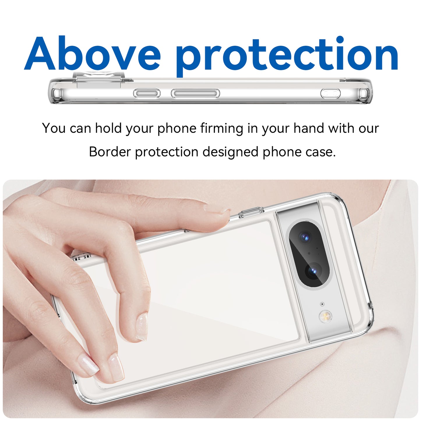 For Google Pixel 8 Flexible TPU+Hard Acrylic Phone Case Anti-Scratch Cell Phone Shell Cover