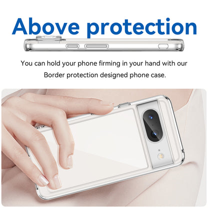 For Google Pixel 8 Flexible TPU+Hard Acrylic Phone Case Anti-Scratch Cell Phone Shell Cover
