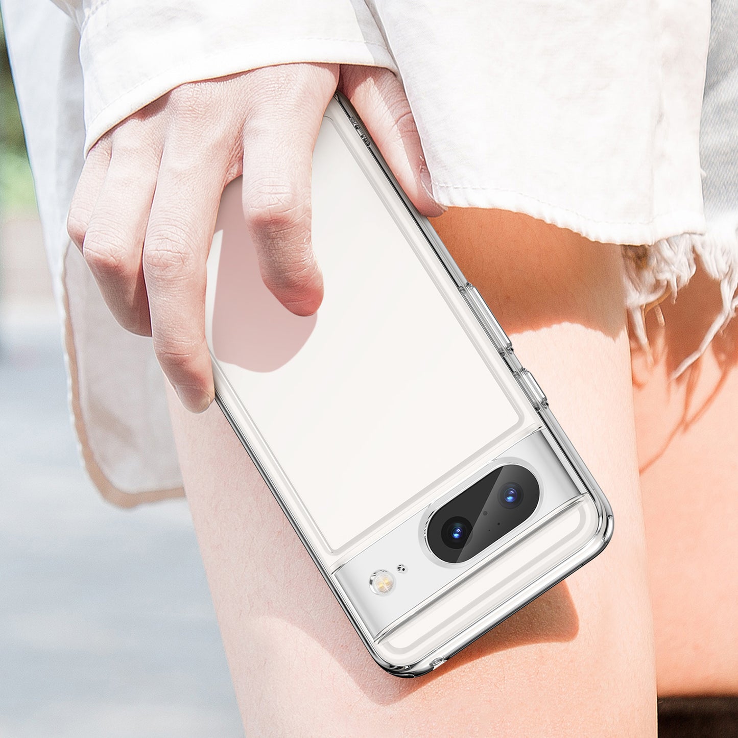 For Google Pixel 8 Flexible TPU+Hard Acrylic Phone Case Anti-Scratch Cell Phone Shell Cover