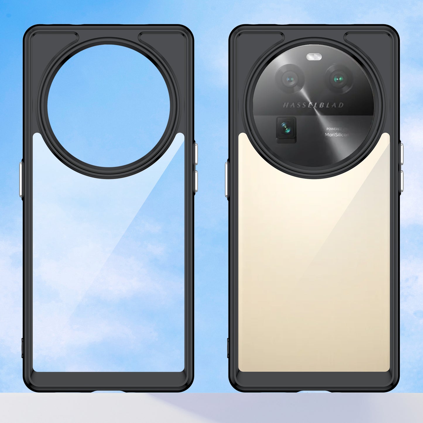 For Oppo Find X6 Shockproof Mobile Phone Case TPU+Acrylic Phone Shell Anti-Scratch Protective Cover