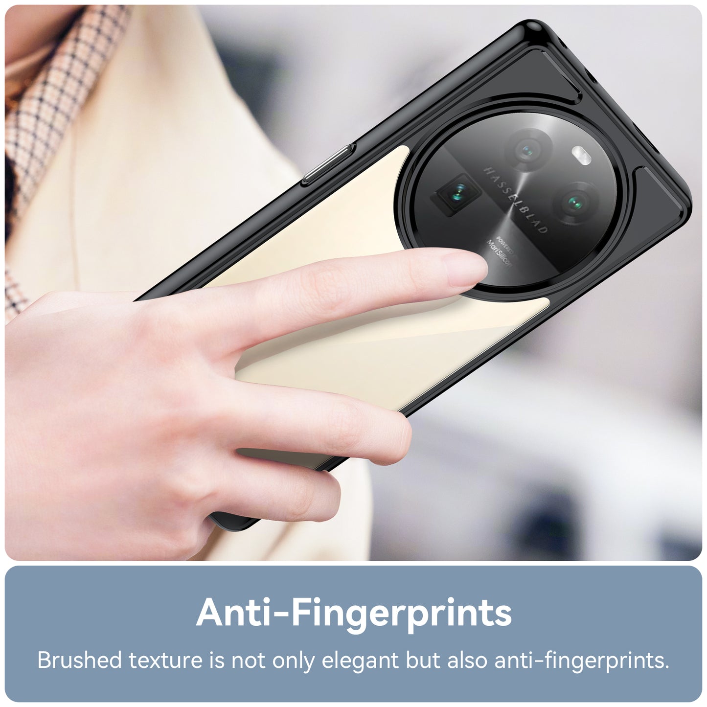 For Oppo Find X6 Shockproof Mobile Phone Case TPU+Acrylic Phone Shell Anti-Scratch Protective Cover