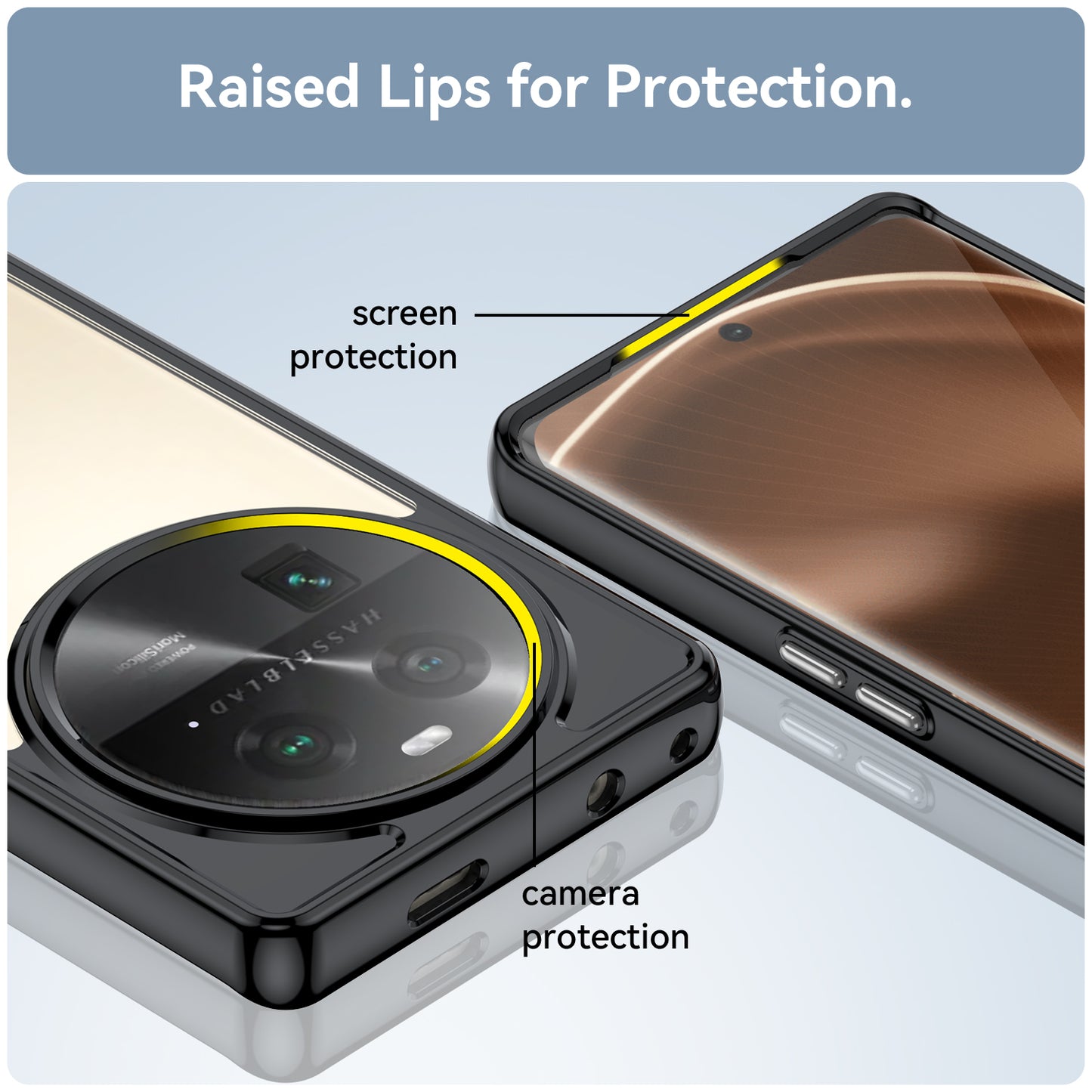 For Oppo Find X6 Shockproof Mobile Phone Case TPU+Acrylic Phone Shell Anti-Scratch Protective Cover