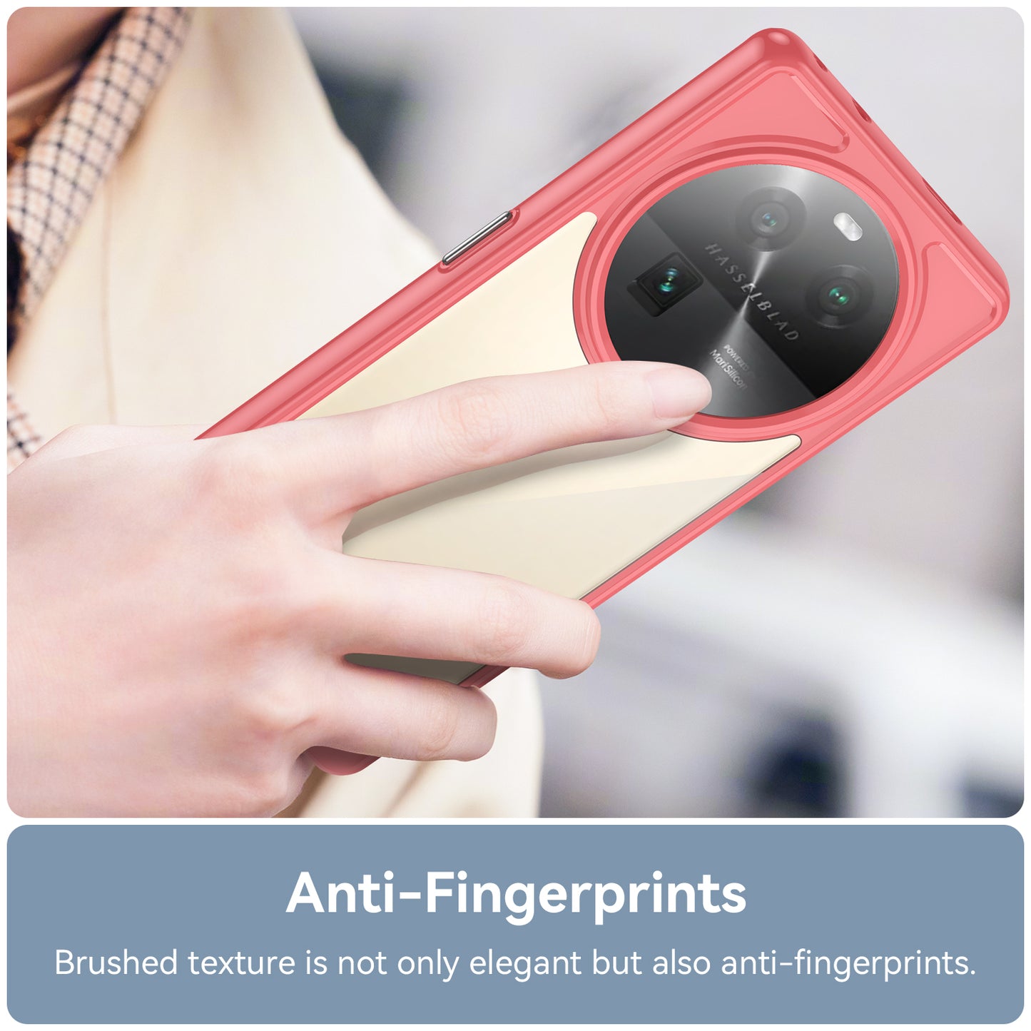 For Oppo Find X6 Shockproof Mobile Phone Case TPU+Acrylic Phone Shell Anti-Scratch Protective Cover