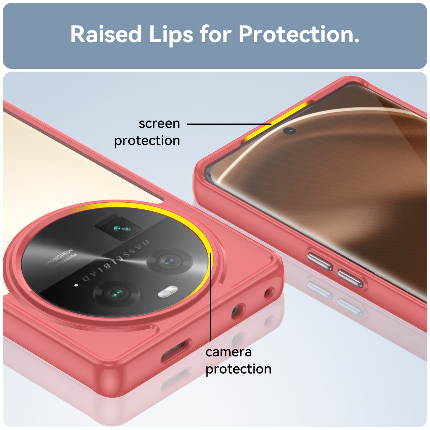 For Oppo Find X6 Shockproof Mobile Phone Case TPU+Acrylic Phone Shell Anti-Scratch Protective Cover