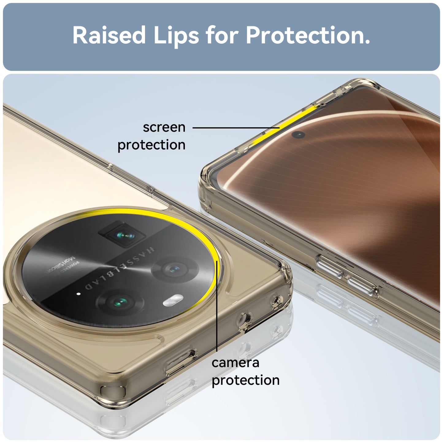 For Oppo Find X6 Shockproof Mobile Phone Case TPU+Acrylic Phone Shell Anti-Scratch Protective Cover