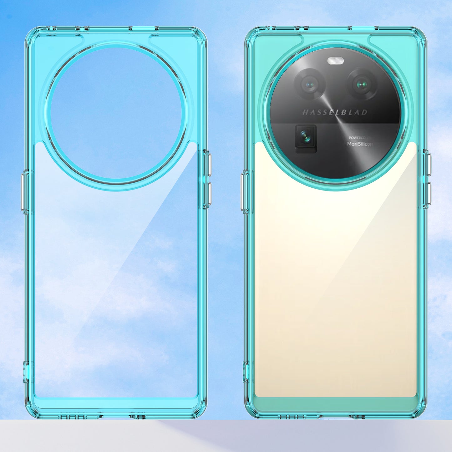 For Oppo Find X6 Shockproof Mobile Phone Case TPU+Acrylic Phone Shell Anti-Scratch Protective Cover