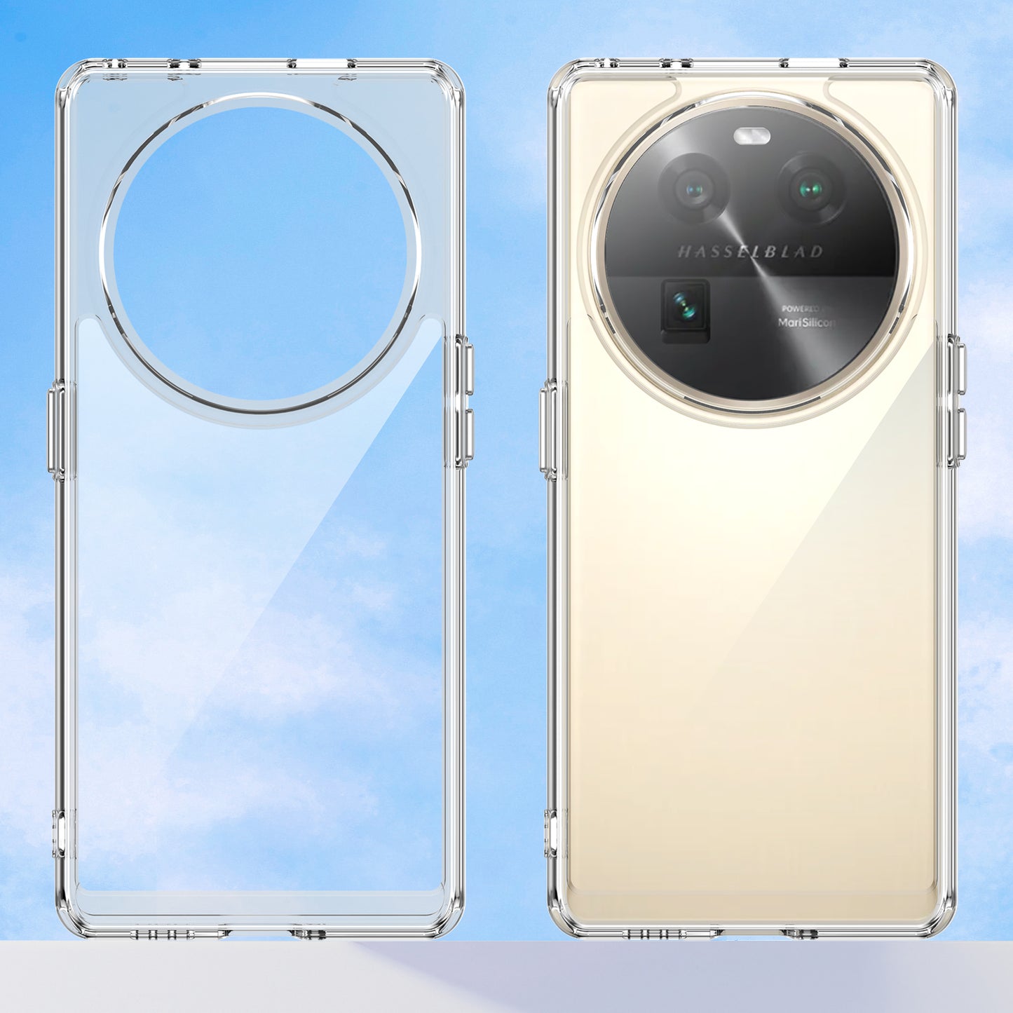 For Oppo Find X6 Shockproof Mobile Phone Case TPU+Acrylic Phone Shell Anti-Scratch Protective Cover