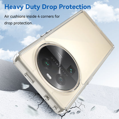 For Oppo Find X6 Shockproof Mobile Phone Case TPU+Acrylic Phone Shell Anti-Scratch Protective Cover